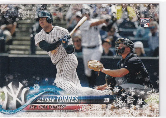 2018 TOPPS HOLIDAY MEGA #HMW182 GLEYBER TORRES- NEW YORK YANKEES - Baseball Card Single