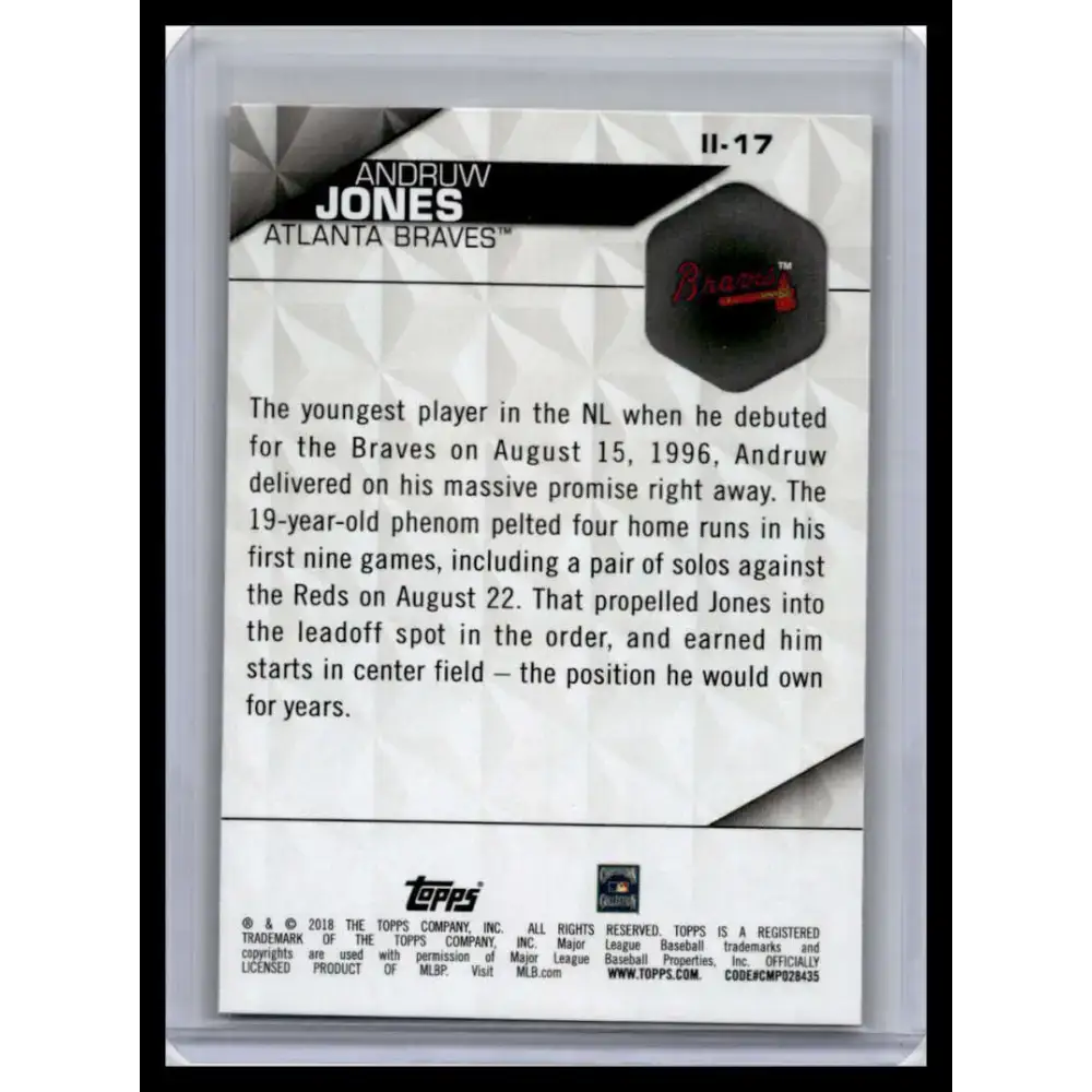 2018 Topps #II-17 Andruw Jones NM-MT Atlanta Braves Baseball Card - Baseball Card Single
