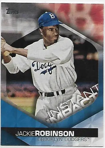 Original gloss 2018 Topps Instant Impact Blue Jackie Robinson baseball card product