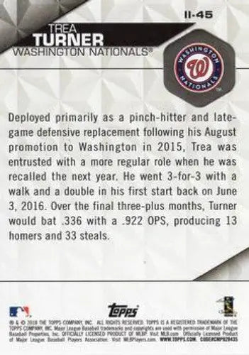 2018 Topps Instant Impact #II-45 Trea Turner NM-MT Nationals - Baseball Card Single