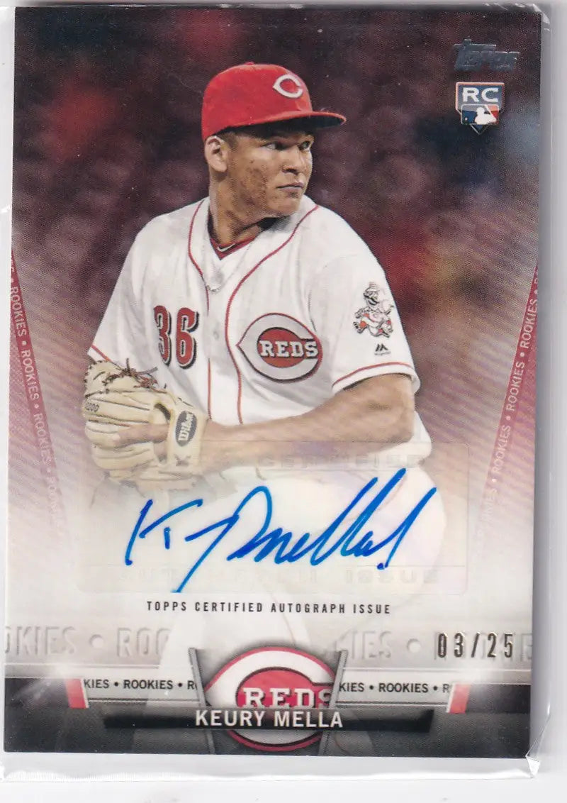 2018 TOPPS KEURY MELLA #SA-KM AUTO 3/25- CINCINNATI REDS
