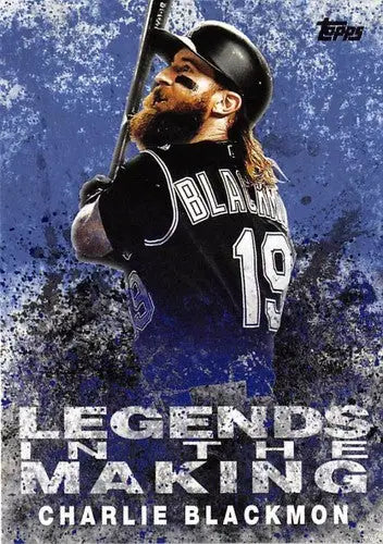 Baseball trading card featuring Charlie Blackmon from 2018 Topps Legends in the Making Blue
