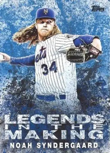 Noah Syndergaard baseball card 2018 Topps Legends in the Making Blue #LTM-NS