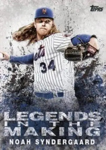 Baseball card featuring Noah Syndergaard from Topps Legends in the Making with original gloss