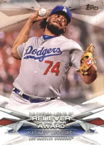 Original gloss Baseball card of Kenley Jansen from 2018 Topps MLB Awards series