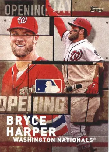 Bryce Harper baseball card from 2018 Topps MLB Opening Day series with original gloss
