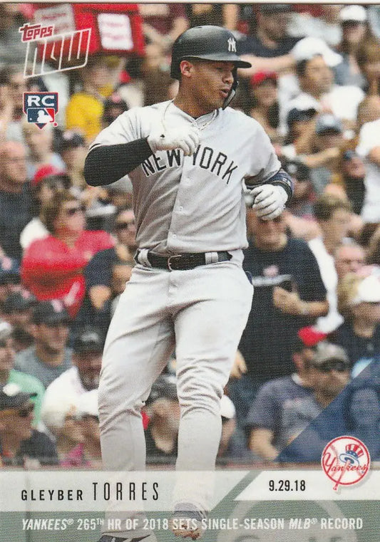 Gleyber Torres running on the field in New York Yankees uniform, Yankees 265th home run