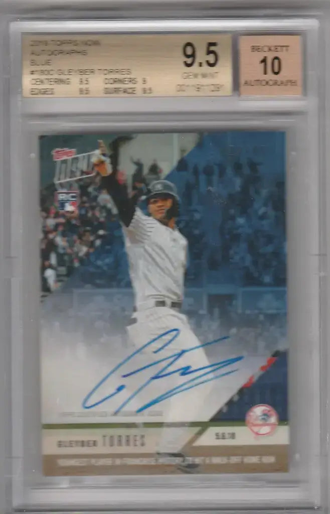 2018 Topps Now Autographs Blue 180C Gleyber Torres BGS 9.5 4/49