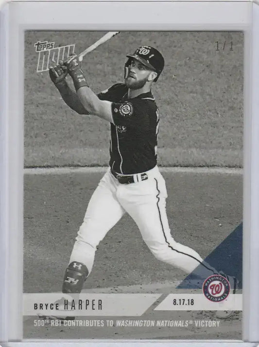 2018 Topps Now Bryce Harper 1/1 - Baseball Card Single