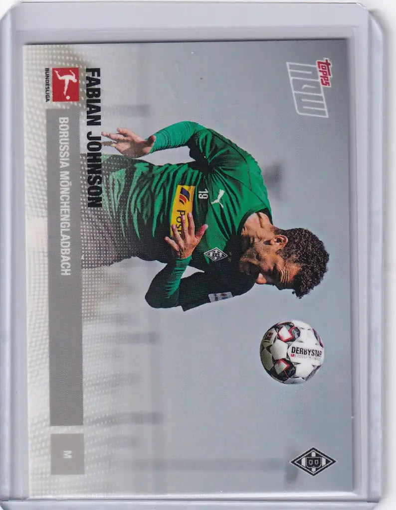 Soccer trading card of KO-99 Fabian Johnson Borussia diving to make a save