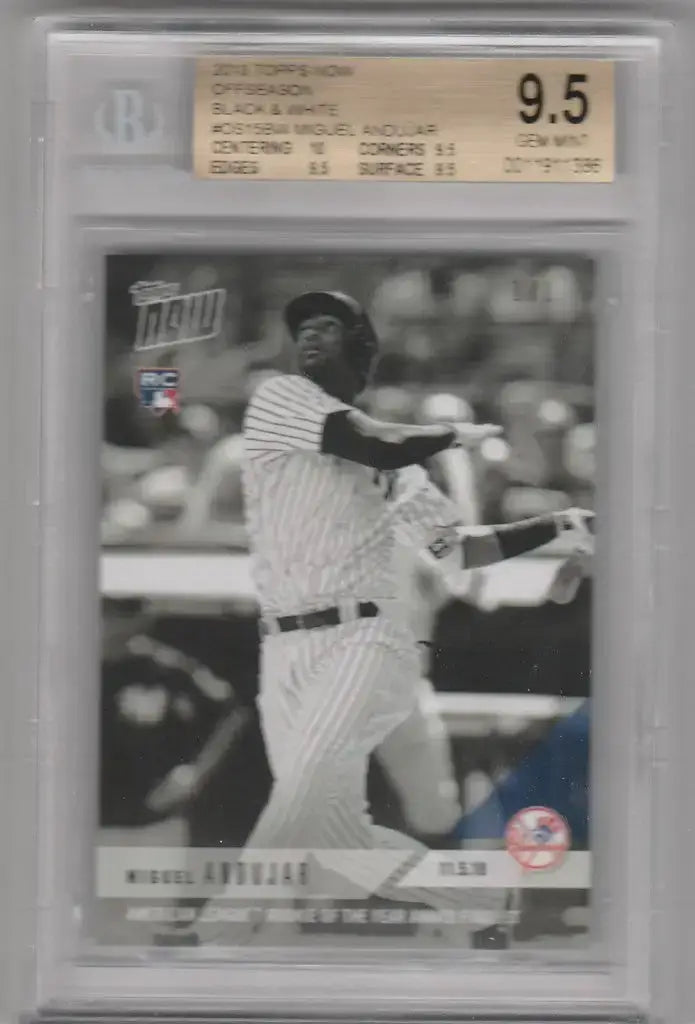 2018 Topps Now Offseason Black and White OS15BW Miguel Andujar BGS 9.5 1/1
