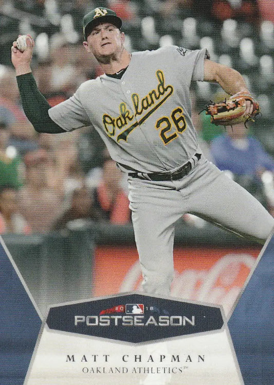 2018 TOPPS NOW POST SEASON #17 MATT CHAPMAN OAKLAND ATHLETICS - Baseball Card Single