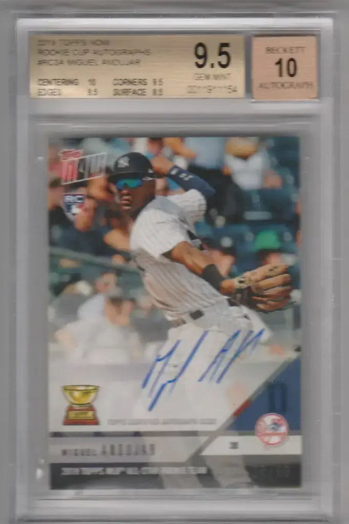 2018 Topps Now Rookie Cup Autographs Miguel Andujar BGS 9.5 6/99 Yankees - Baseball Card Single