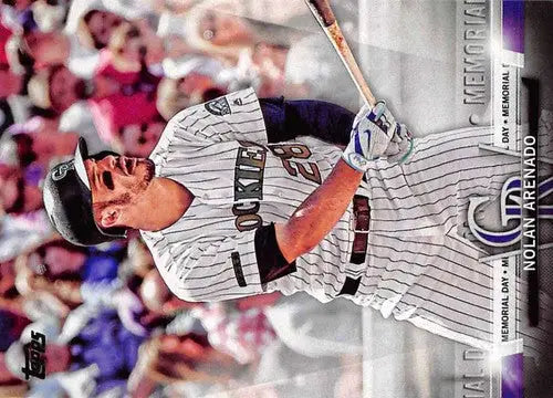 Original gloss Nolan Arenado baseball card from 2018 Topps Salute series