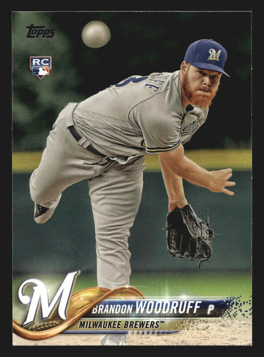 2018 Topps Series 1 #179 Brandon Woodruff RC Brewers - Baseball Card Single