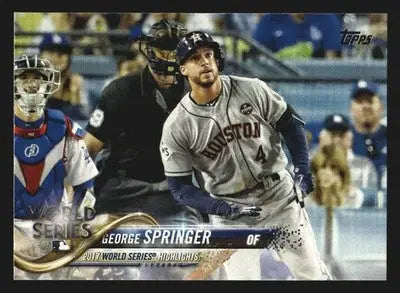 2018 Topps Series 1 George Springer World Series #154 Houston Astros - Baseball Card Single