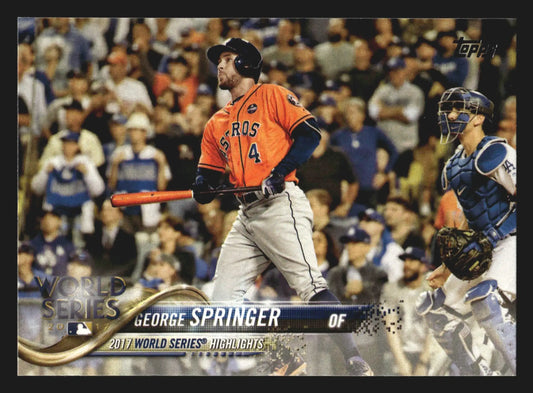 2018 Topps Series 1 George Springer World Series #329 Houston Astros - Baseball Card Single
