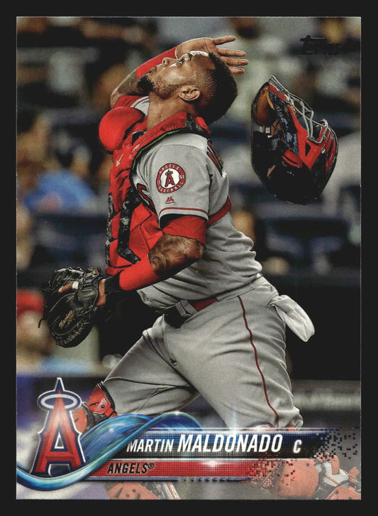 2018 Topps Series 1 Martin Maldonado #24 Los Angeles Angels - Baseball Card Single