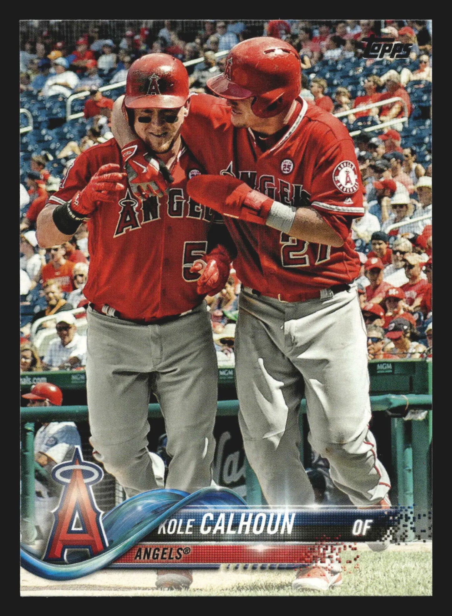 2018 Topps Series 2 Kole Calhoun #381 Los Angeles Angels - Baseball Card Single