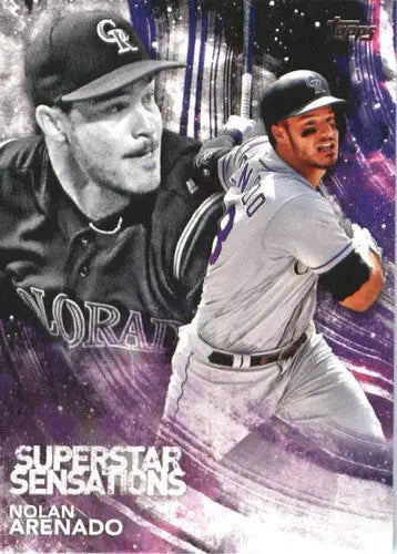 Original gloss Nolan Arenado baseball card from 2018 Topps Superstar Sensations series