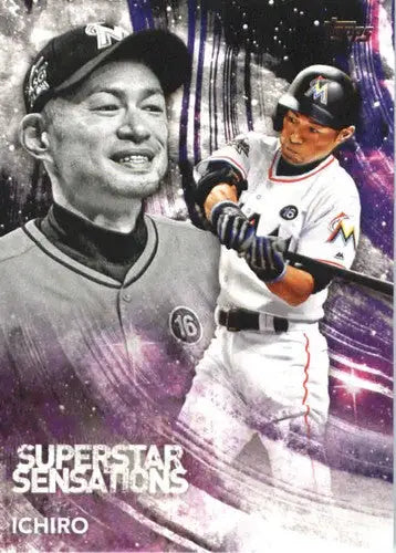 2018 Topps Superstar Sensations Ichiro baseball card Marlins NM-MT collectible