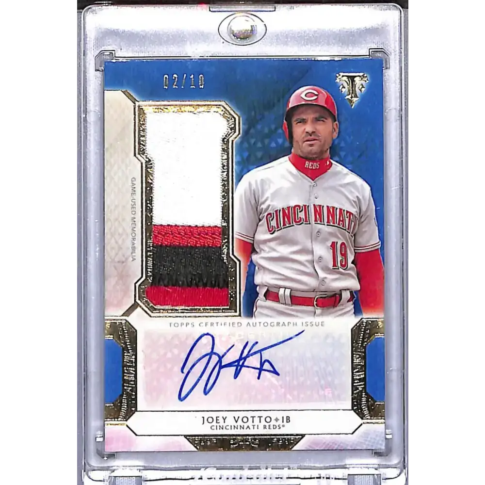 2018 Topps Triple Threads Jumbo Blue #UAJR-JV Joey Votto NM-MT MEM Auto 02/10 Cincinnati Reds - Baseball Card Single