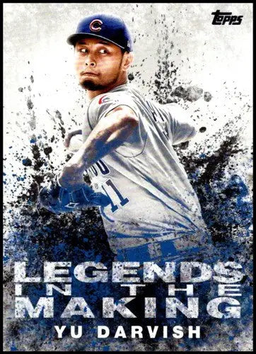 Baseball trading card featuring Yu Darvish from 2018 Topps Update Legends in the Making