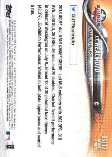 Baseball card back with original gloss from 2018 Topps Update featuring Simply Sandoval