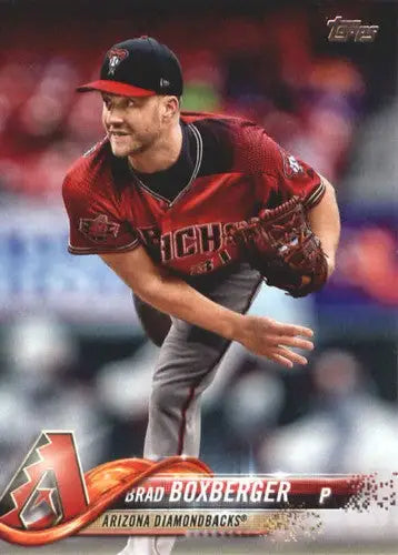 Original gloss 2018 Topps Update Brad Boxberger baseball card featuring Diamondbacks players