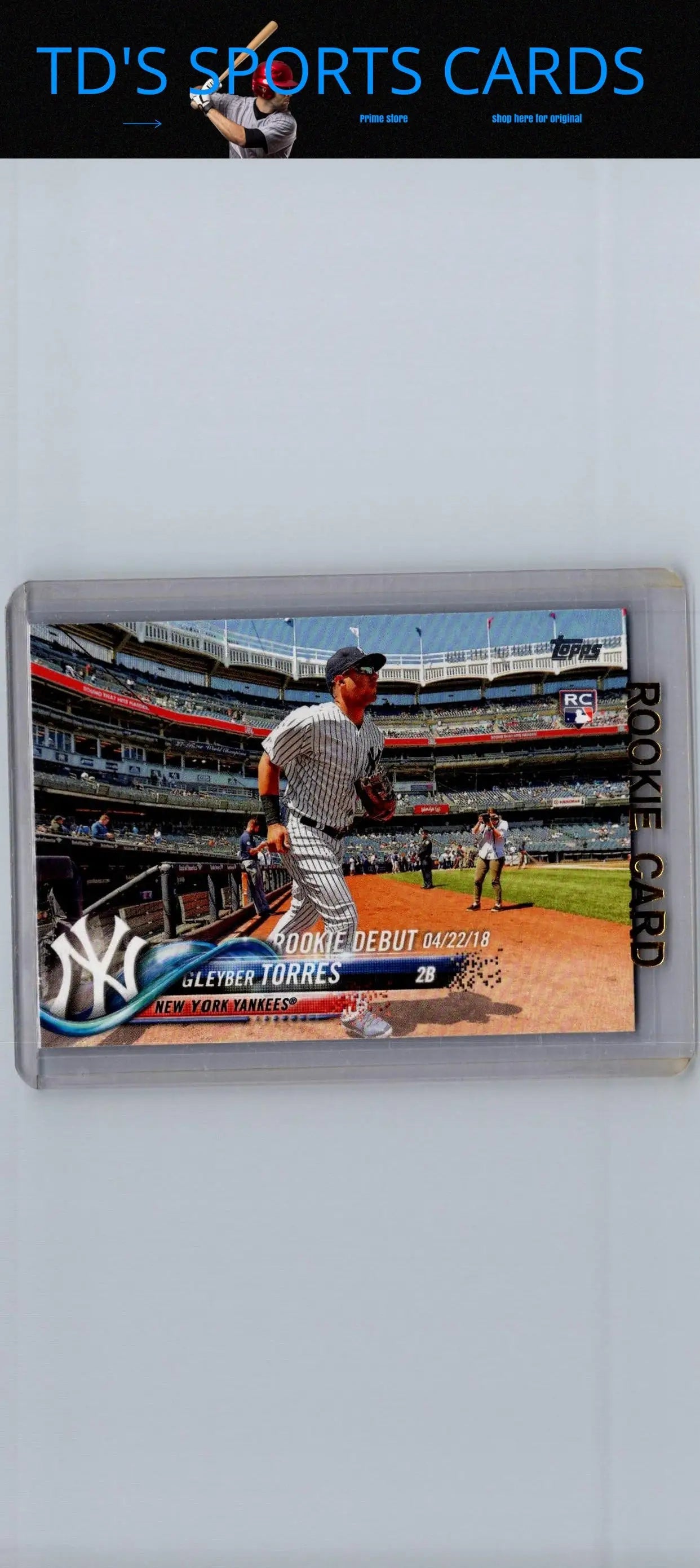2018 Topps Update US191 Gleyber Torres rookie baseball card for collectors