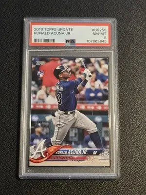 2018 Topps Update #US250 Ronald Acuna Jr. PSA 8 - Baseball Card Single