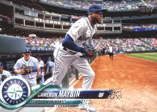 Cameron Maybin 2018 Topps Update baseball card with original gloss product Mariners