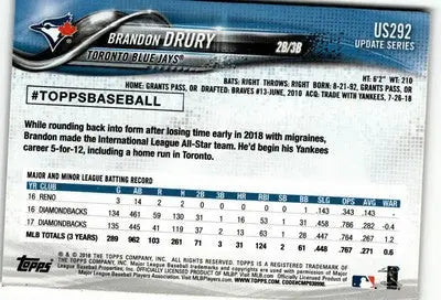 2018 Topps Update #US292 Brandon Drury - Baseball Card Single