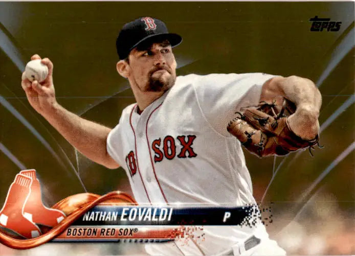 2018 Topps Update #US51 Nathan Eovaldi Gold #/2018 - Baseball Card Single