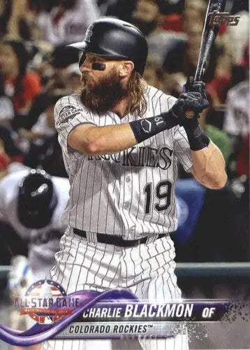 2018 Topps Update US97 Charlie Blackmon baseball card featuring Colorado Rockies player