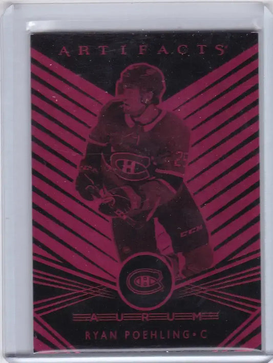 2019-20 Artifacts Aurum Ryan Poehling 23/25 Montreal Canadians - Hockey Card Single