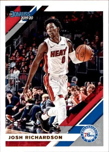 Josh Richardson basketball card with original gloss, 2019-20 Donruss NM-MT 76ers