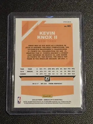 2019-20 Donruss Optic #63 Kevin Knox II Hyper Pink - Basketball Card Single