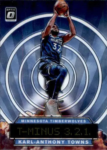 Original gloss Donruss Optic Karl-Anthony Towns basketball card near mint NM view