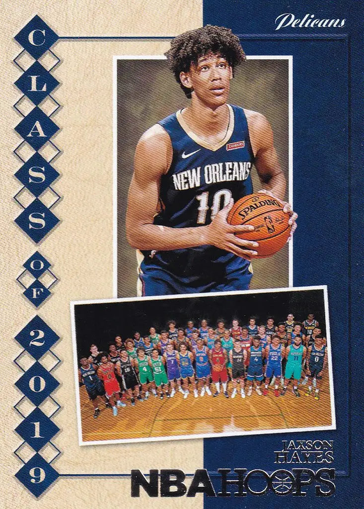 Basketball trading card of 2019-20 Hoops Jaxson Hayes #5 for the Pelicans