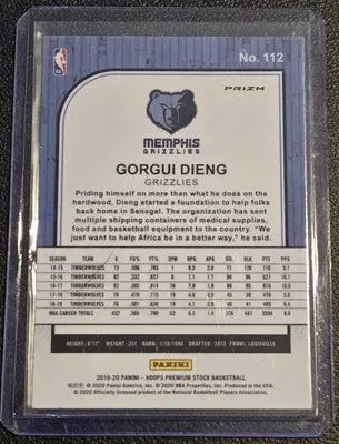 2019-20 Hoops Premium Stock #112 Gorgui Dieng Prizms Purple Disco - Basketball Card Single