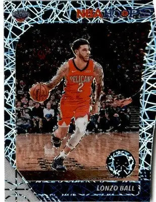 2019-20 Hoops Premium Stock #116 Lonzo Ball Prizms Silver Laser - Basketball Card Single