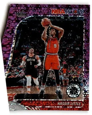 2019-20 Hoops Premium Stock #220 Nassir Little Prizms Purple Disco - Basketball Card Single