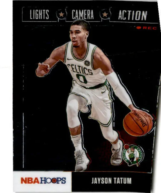 2019-20 Hoops Premium Stock #24 Jayson Tatum Lights Camera Action - Basketball Card Single