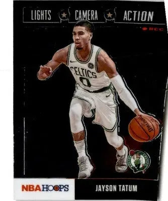 2019-20 Hoops Premium Stock #24 Jayson Tatum Lights Camera Action - Basketball Card Single