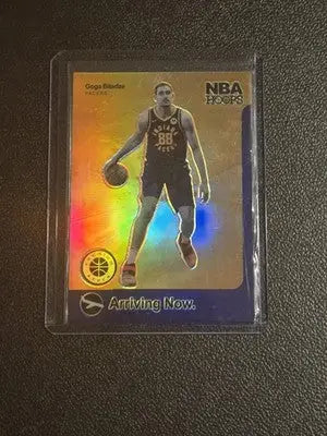 2019-20 Hoops Premium Stock #9 Goga Bitadze Arriving Now. Purple - Basketball Card Single