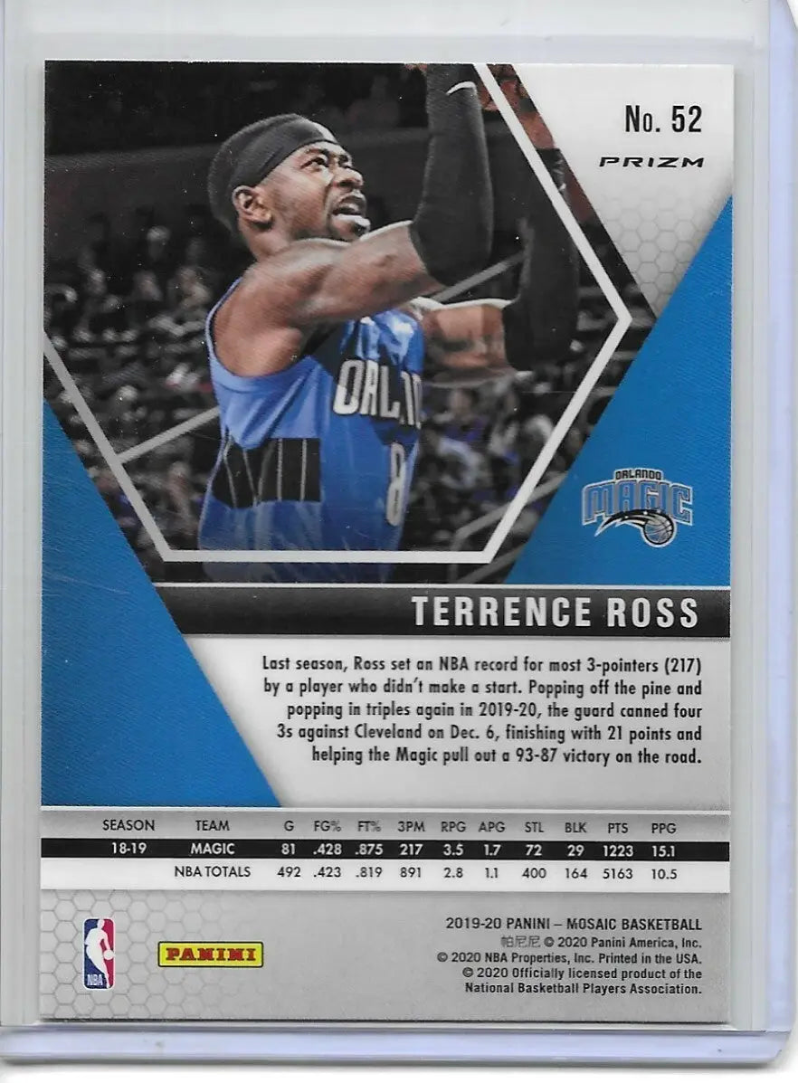 2019-20 Mosaic Pink Prizm Terrence Ross Orlando Magic (704) - Basketball Card Single