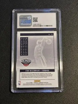 2019-20 Panini Chronicles #143 Zion Williamson Green CSG 9 - Basketball Card Single
