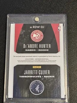 2019-20 Panini Contenders De’Andre Hunter / Jarrett Culver Rookie Ticket - Basketball Card Single