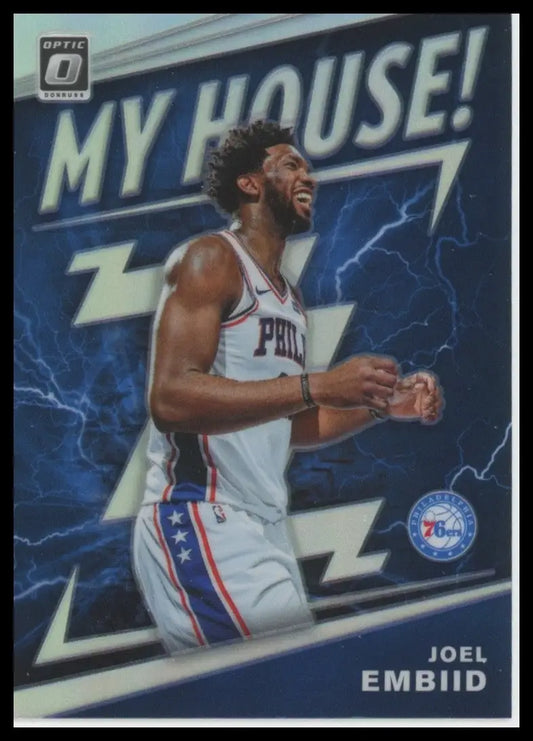 2019-20 Panini Donruss Optic Holo Joel Embiid #4 Philadelphia 76ers Basketball